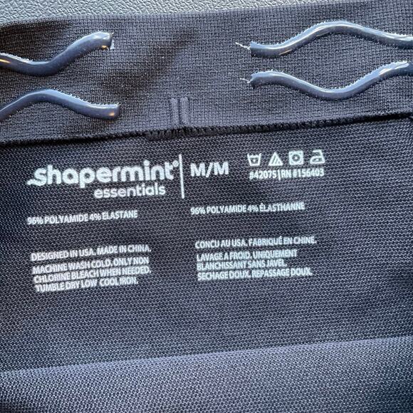 ShaperMint Black High Rise Ankle Length Leggings Size M - Picture 3 of 6